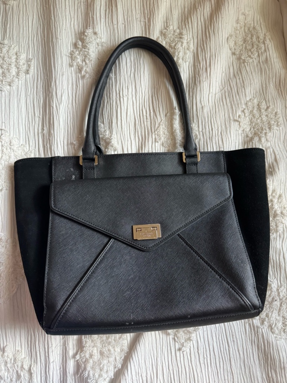 kate spade Black Structured Envelope-Front Tote